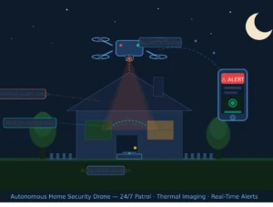 drone home security illustration