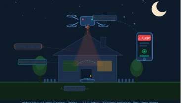 drone home security illustration