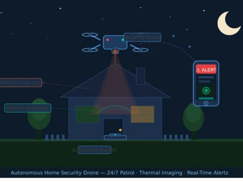 drone home security illustration